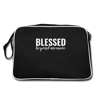 Blessed Beyond Measure - Christian - Retro Bag - black/white - Back