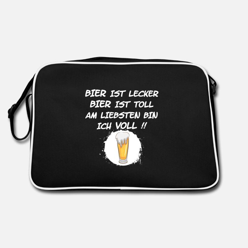Bier ist lecker Bier ist toll Retro Tasche