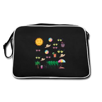 VACANCES D'ÉTÉ - Sac Retro - noir/blanc - Dos