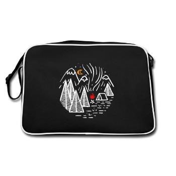 Lager - Retro Tasche - Schwarz/Weiß - Hinten