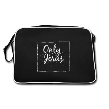 Only Jesus - Retro Bag - black/white - Back