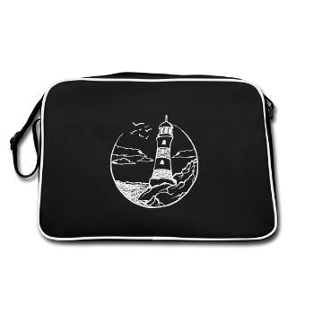 Lighthouse - Retro Bag - black/white - Back