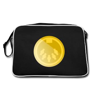 MIDI gold - Sac Retro - noir/blanc - Dos