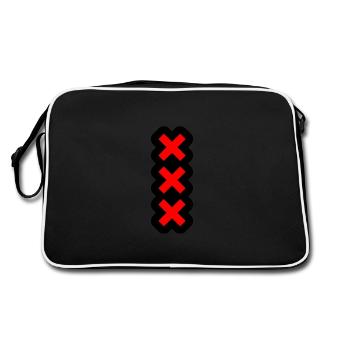 Trois croix d'Amsterdam, les Andrew Crosses - Sac Retro - noir/blanc - Dos