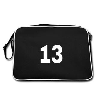 Number 13 - Retro Bag - black/white - Back