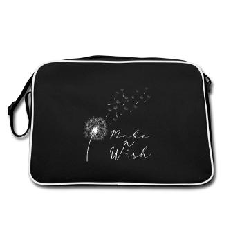 Faire un vœu de pissenlit Blowball Facilité - Sac Retro - noir/blanc - Dos