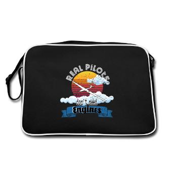 De vrais pilotes planant en cadeau - Sac Retro - noir/blanc - Dos