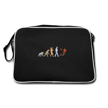 t-shirt basket évolution de l'homme, cadeau - Sac Retro - noir/blanc - Dos