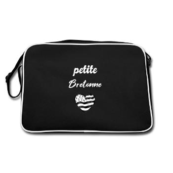 t-shirt petite bretonne. Idée cadeau - Sac Retro - noir/blanc - Dos