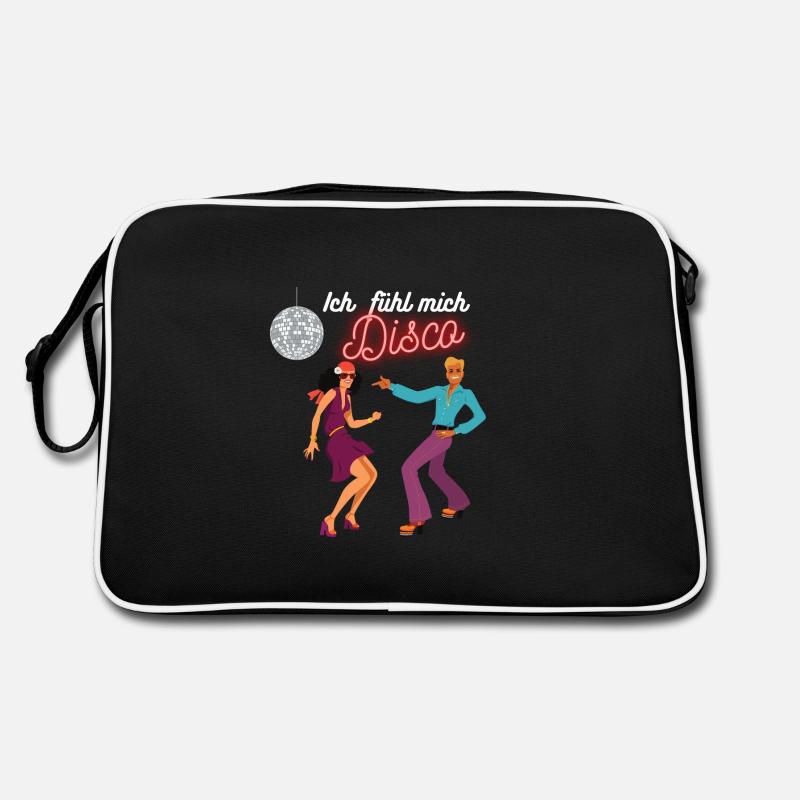 Fühl mich Disco - Retro Tasche - Schwarz/Weiß