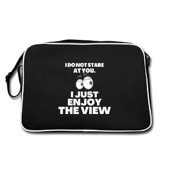 I'm not staring at you | Funny - Retro Bag - black/white - Back