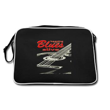 Keeping the Blues alive Acoustic Guitar - Sac Retro - noir/blanc - Dos