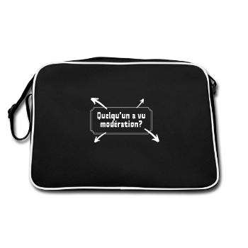 Quelqu'un a vu modération? - Sac Retro - noir/blanc - Dos
