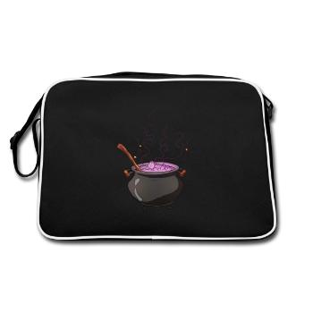 Witches Bubbling Cauldron - Retro Bag - black/white - Back