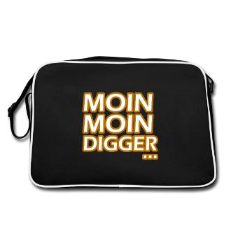 Moin Moin Digger - Sac Retro - noir/blanc - Dos