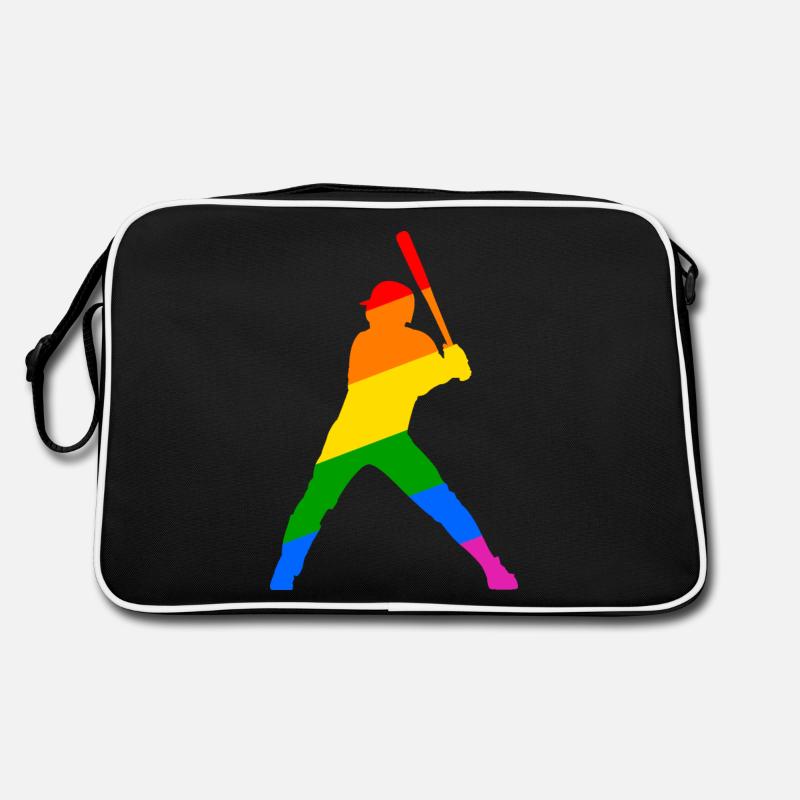 Conception de sport de baseball arc-en-ciel Sac Retro