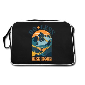 Do Less Hike More Hiking Shirt Nature Affirmations - Retro Bag - black/white - Back