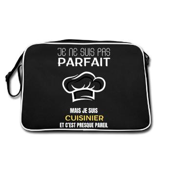 Je ne suis pas parfait mais je suis cuisinier - Sac Retro - noir/blanc - Dos