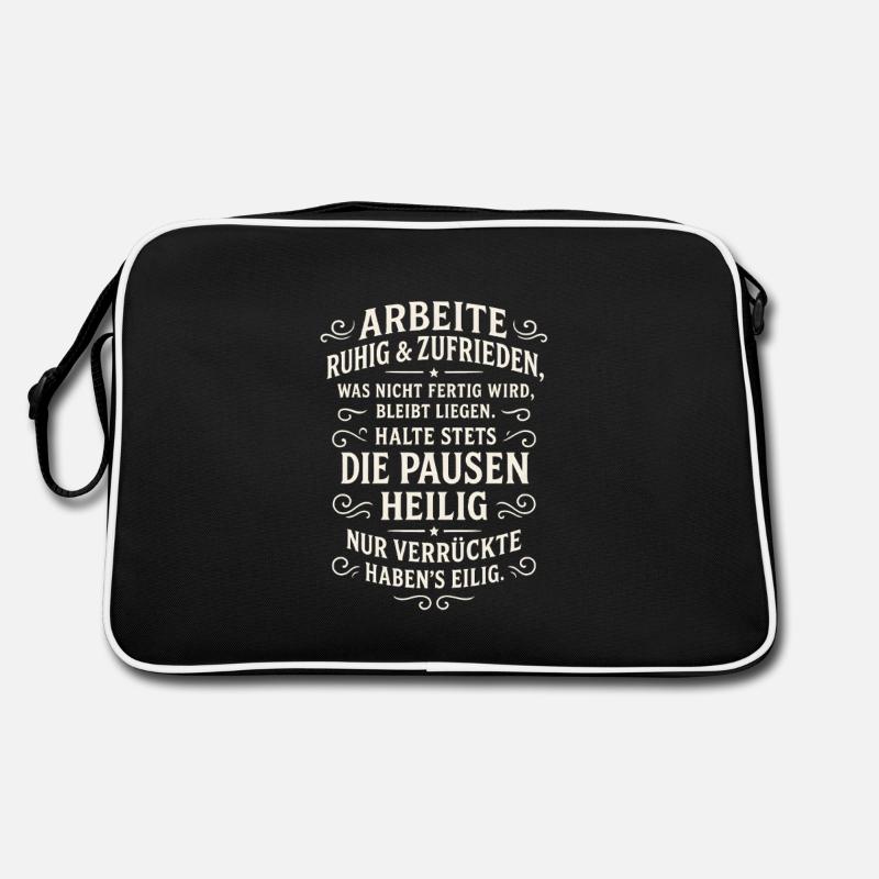 Funny Sayings Work Break Job Office Retro Bag
