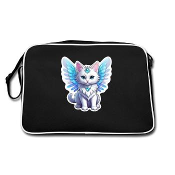 chat avec des ailes - Sac Retro - noir/blanc - Dos
