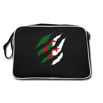 Drapeau Algérie -idée cadeau algérien - Sac Retro - noir/blanc - Dos