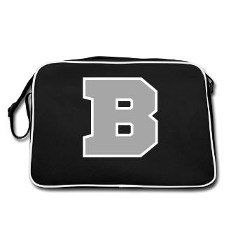 Letter b sport - Retro Bag - black/white - Back