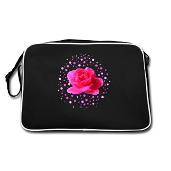 rose rose fête des mères - Sac Retro - noir/blanc - Dos