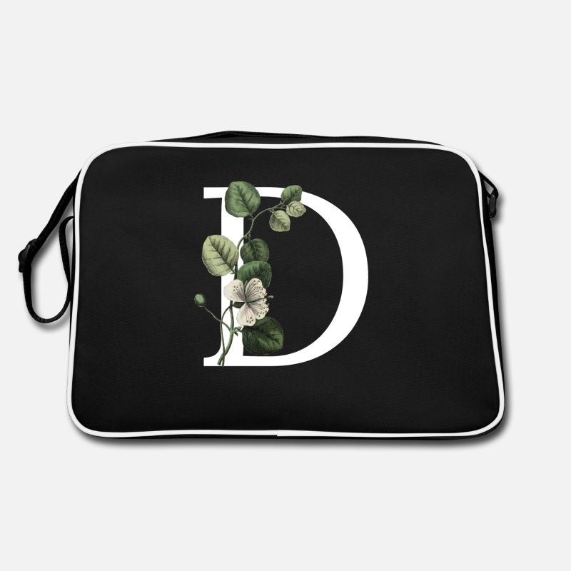 lettre d botanique vert Sac Retro