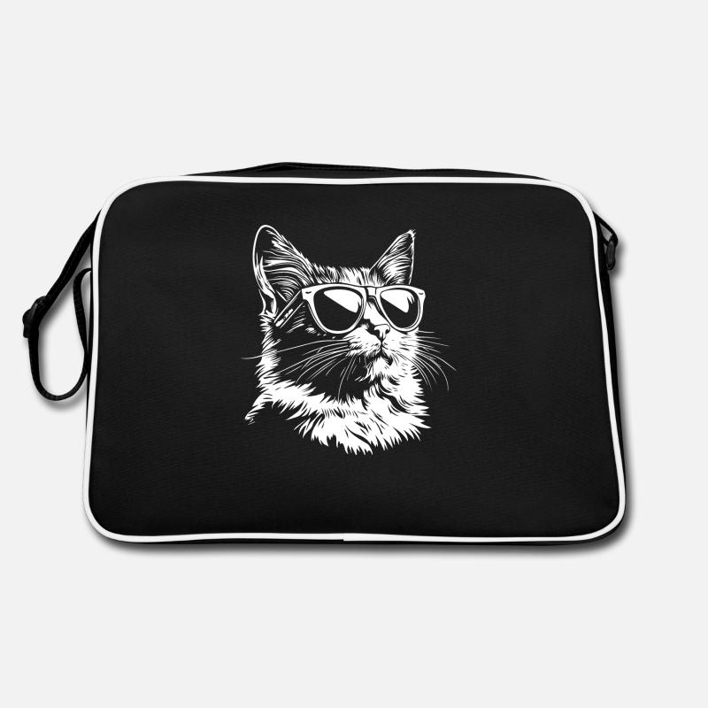 Cool Katze Sonnenbrille Retro Tasche