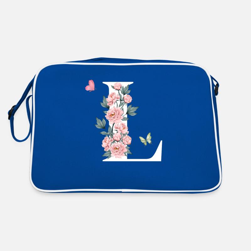 Lettre l fleurs rose Sac Retro