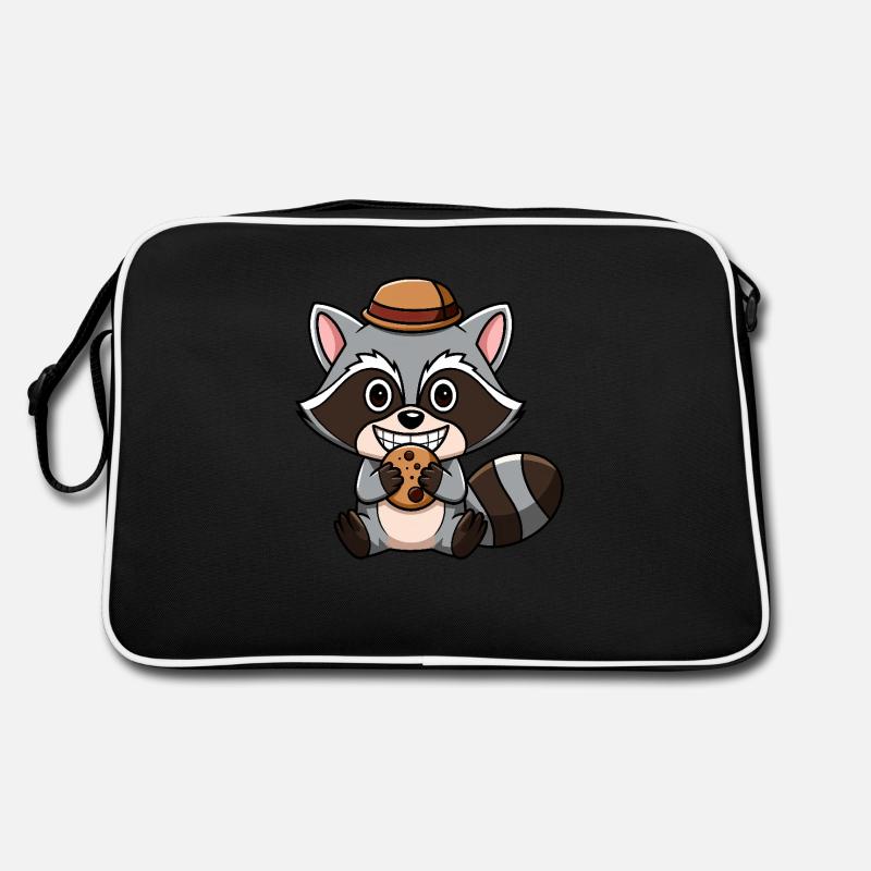 Chibi Kawaii Raton laveur Sac Retro
