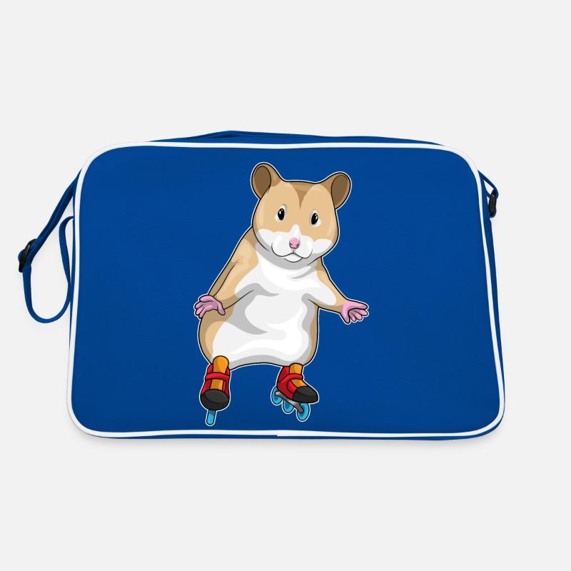 Hamster Inline skating Rollschuhe Retro Tasche