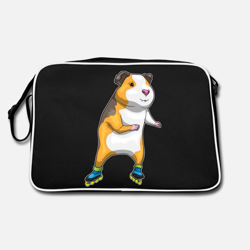 Guinea pig inline skating roller skates Retro Bag