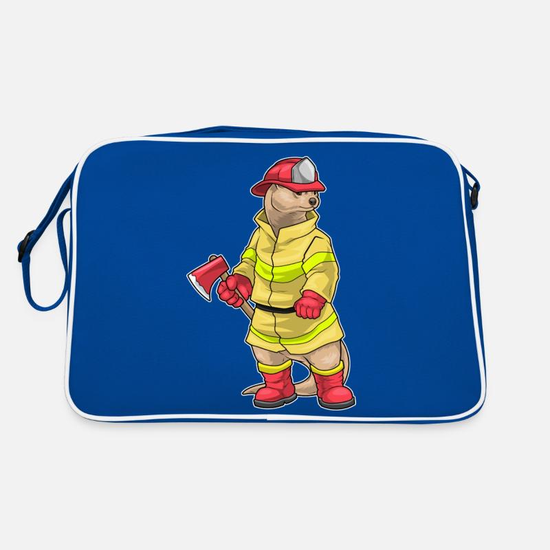Otter Firefighter Axe Fire Brigade Retro Bag