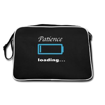 Patience loading... - Retro Tasche - Schwarz/Weiß - Hinten