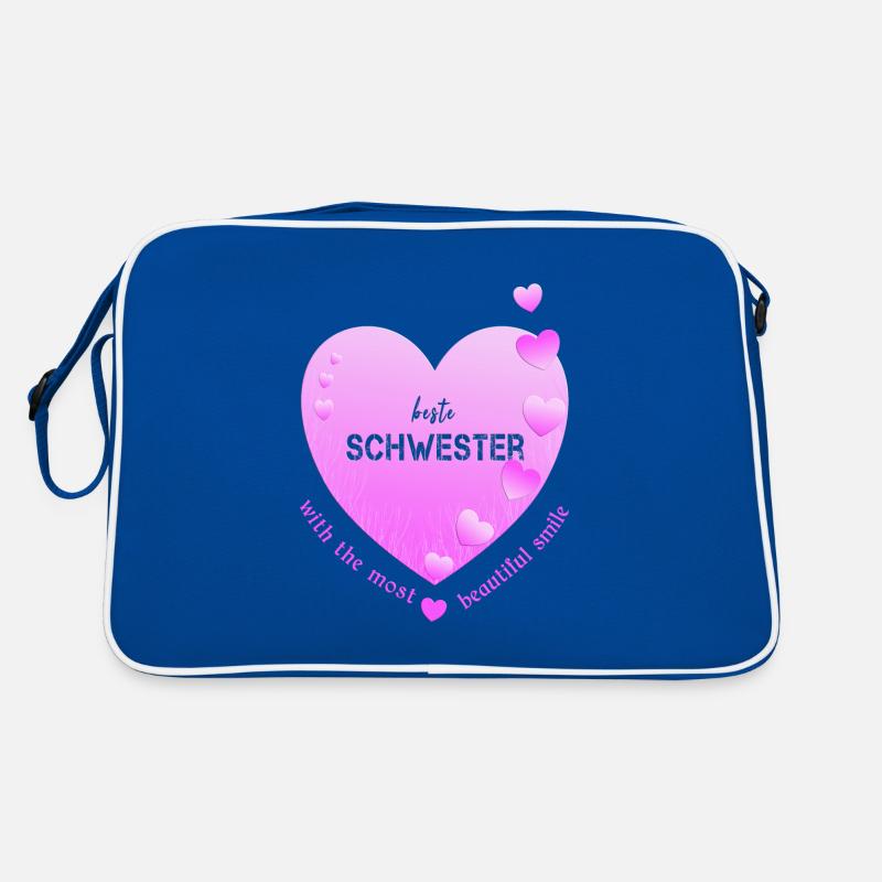 beste Schwester Retro Tasche