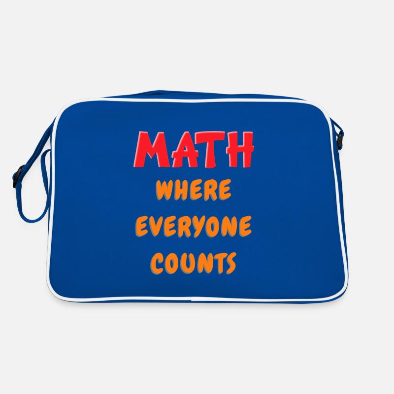 Math Where Everyone Counts | Funny Math Teacher Retro Bag