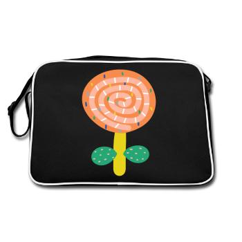Petite fleur rouge - Sac Retro - noir/blanc - Dos