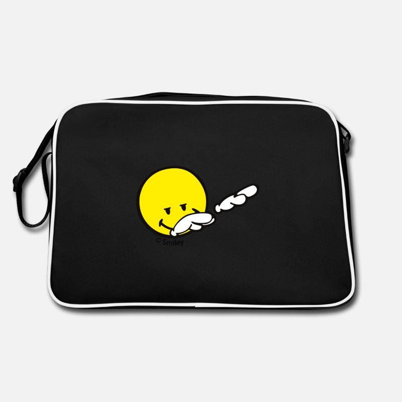 SmileyWorld Dabbing Move - Retro Tasche - Schwarz/Weiß