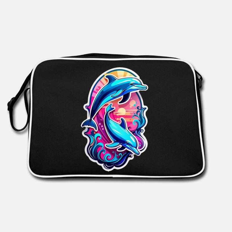 Dolphin & Ocean Retro Bag
