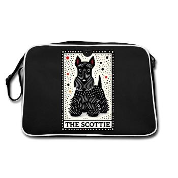 Der Scottie - Retro Tasche - Schwarz/Weiß - Hinten