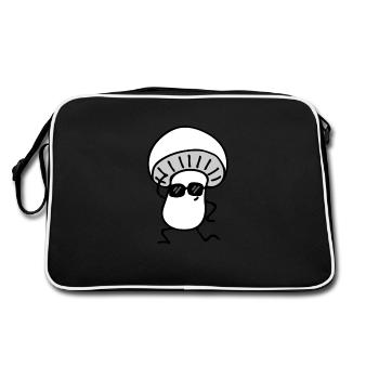 mushroom - Retro Bag - black/white - Back