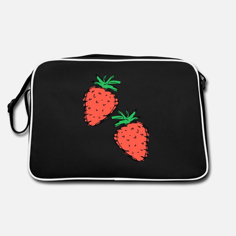 Erdbeere Retro Tasche