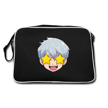 Emoji Visage Anime Étonné - Chemise Anime - Sac Retro - noir/blanc - Dos