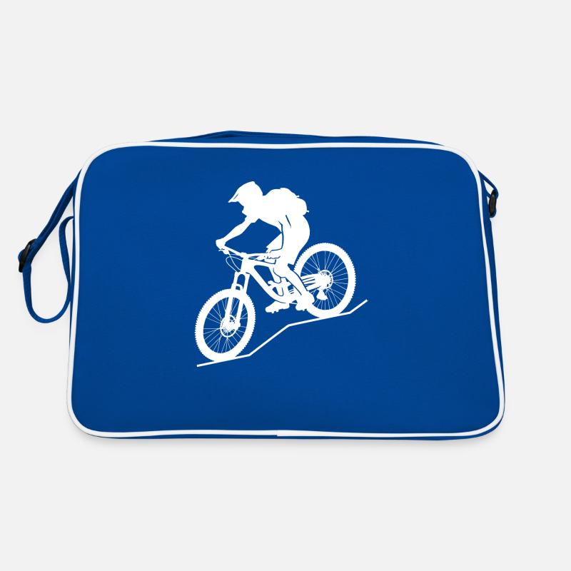 Dynamischer Mountainbiker Retro Tasche