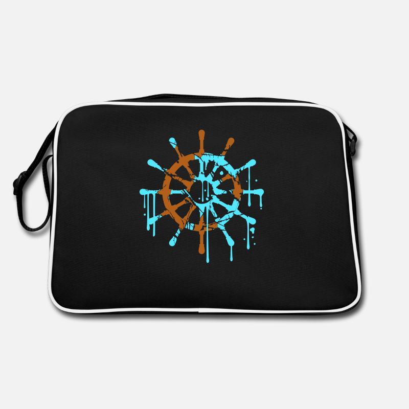 Ship Steering Steering Steering Wheel Sailing Graffiti Retro Bag