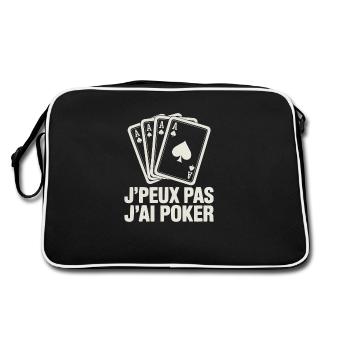 I Can't I Poker – Card Ace Humor Player - Retro Bag - black/white - Back