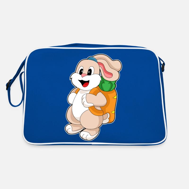 Rabbit Carrot Backpack Retro Bag