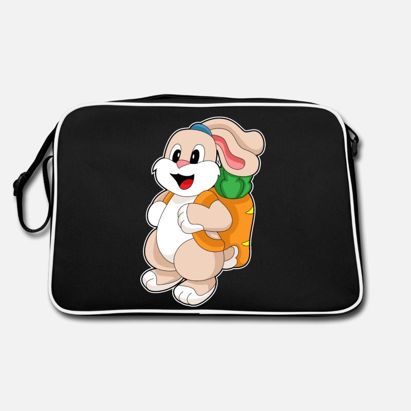 Sac à dos de carotte de lapin - Sac Retro - noir/blanc