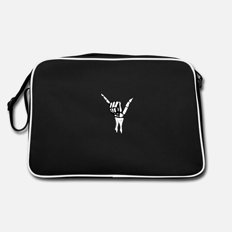 Main squelette de Shaka - Sac Retro - noir/blanc